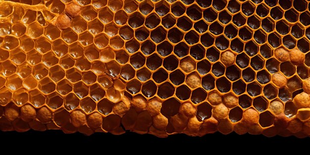 Ai generated ai generative honey bee honeycomb texture pattern background decoration