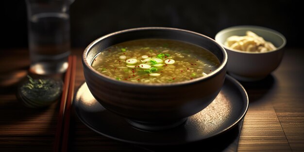 AI Generated AI Generative Japanese asian tradition restaurant cousine dinner miso soup