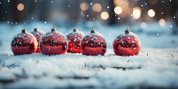 AI Generated AI Generative Merry Christmas New Year kerstvakantie winterseizoen met buitenbal
