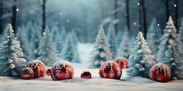 AI Generated AI Generative Merry Christmas New Year kerstvakantie winterseizoen met buitenbal