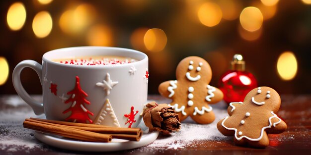 Ai generated ai generative merry christmas xmas new year gingerbread sweet cookies