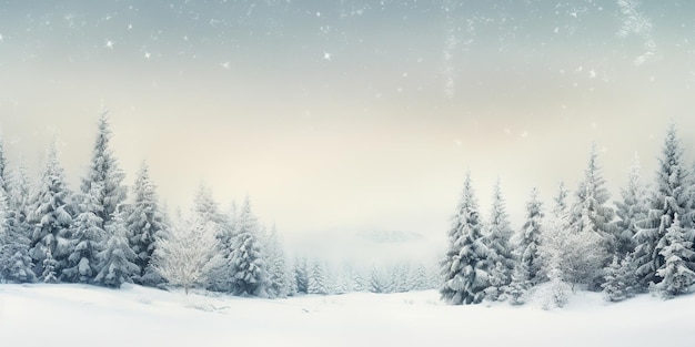 AI Generated AI Generative Merry christmas xmas new year winter holiday forest landscape