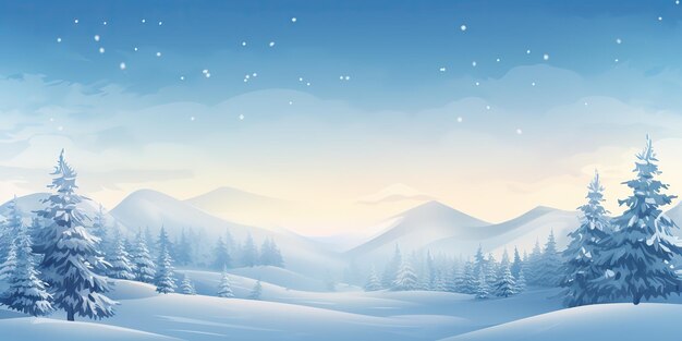 Ai generated ai generative merry christmas xmas new year winter holiday forest landscape