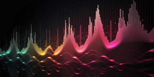 AI Generated AI Generative Music audio volume spectrum grafiek