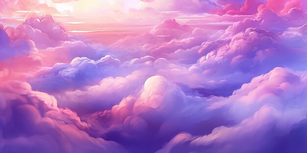 AI Generated AI Generative Nature outdoor air sky purple pink clouds Adventure love romantic