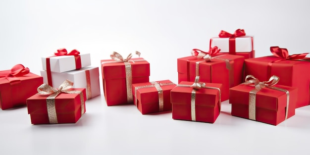 AI Generated AI Generative New Year xmas Christmas gift present box Romantic birthday celebration