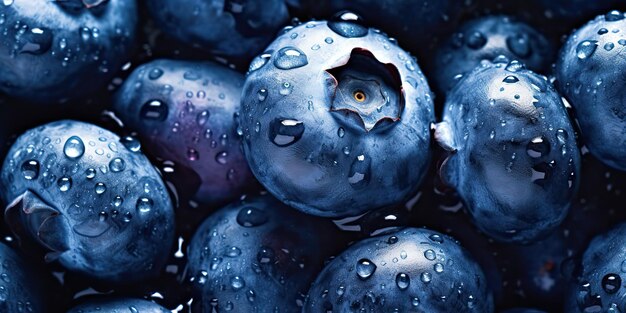 Ai generated ai generative organic eco photo illistration of blueberry berries fresh graphic art