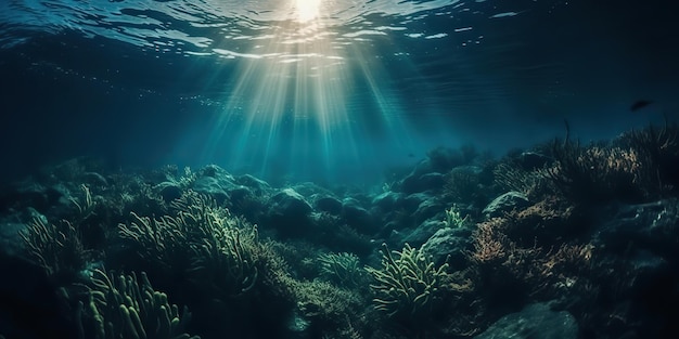 AI Generated AI Generative Photo of under sea ocean world Marine Nautical