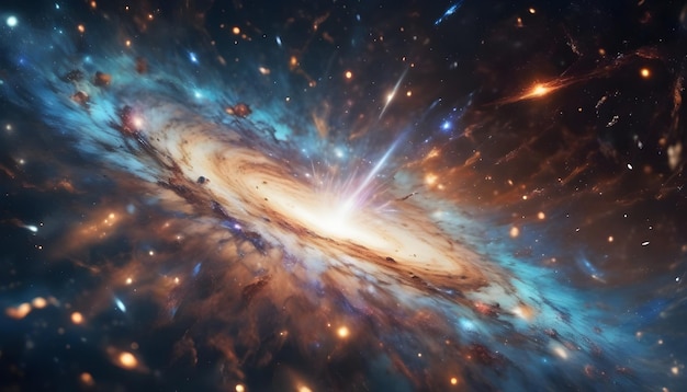 AI生成 AI生成 銀河と光の爆発の写真