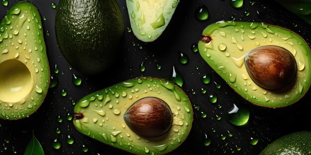 Photo ai generated ai generative photorealistic illustration of healthy hipster green food avocado