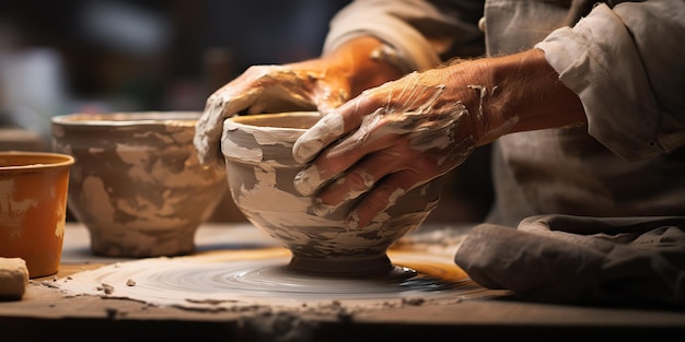 인공지능 (AI) 생성 (Generative Pottery) 세라 스튜디오 (Studio Ceramics) 손으로 만든 공예품 (Handmade Crafts) 조각 예술 과정