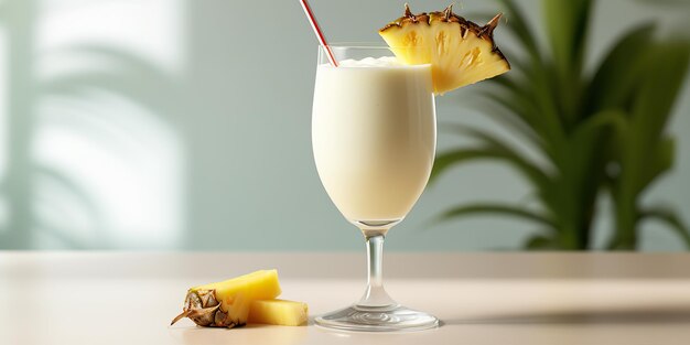 AI Generated AI Generative Tropical summer exotic traditional cocktail alcohol pina colada