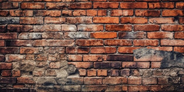 AI Generated AI Generative Vintage old brick wall texture Graphic Art