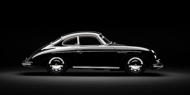 Foto ai generato ai generativo auto d'epoca retrò classica porsche auto super costosa di lusso minimale