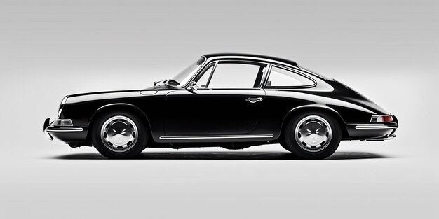 AI Generated AI Generative Vintage retro klassieke auto porsche Minimal luxe dure super auto Graphic Art Illustratie