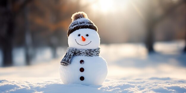 AI Generated AI Generative Winter snowball snowflakes snow man snowman christmas new year