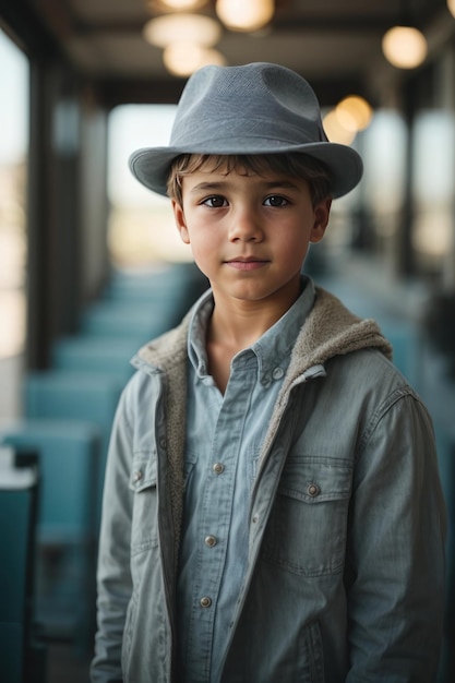 Foto ai generato ragazzo con un cappello che indossa jeans