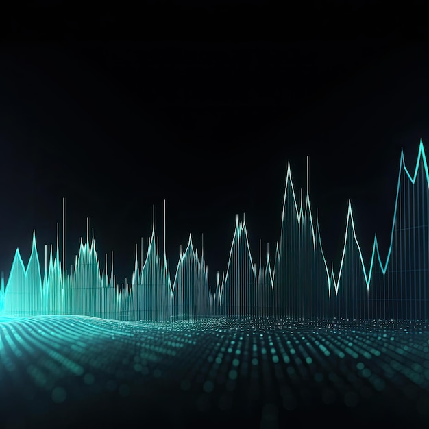 Ai generated Business candle stick graph chart of stock market investment trading