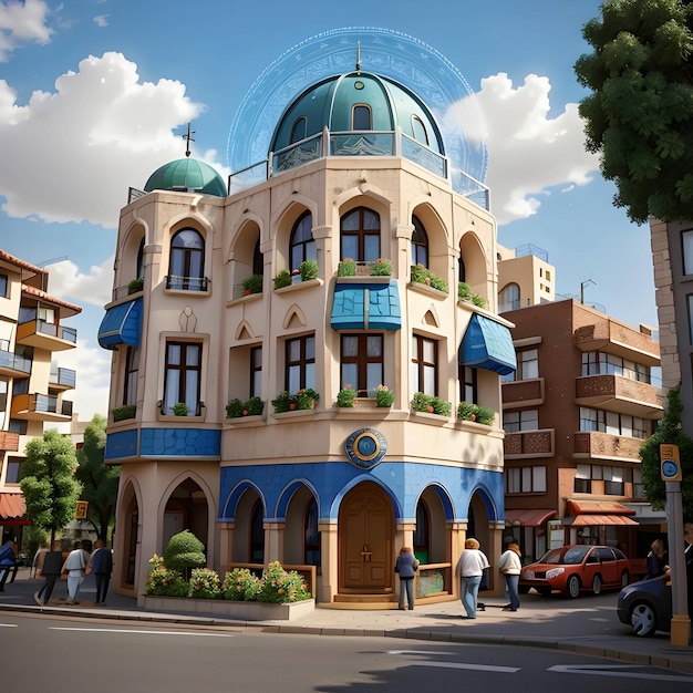 AI generated Captivating 3D Animation Unveils German Artistry in the Heart of the Neighborhood