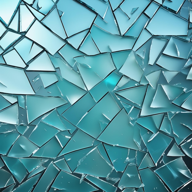 Photo ai generated content shattered reality broken glass in closeup