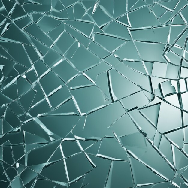 Ai generated content shattered reality broken glass in closeup