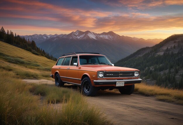 Ai generated Exploring the Rockies AMC Eagle Wagon Adventure