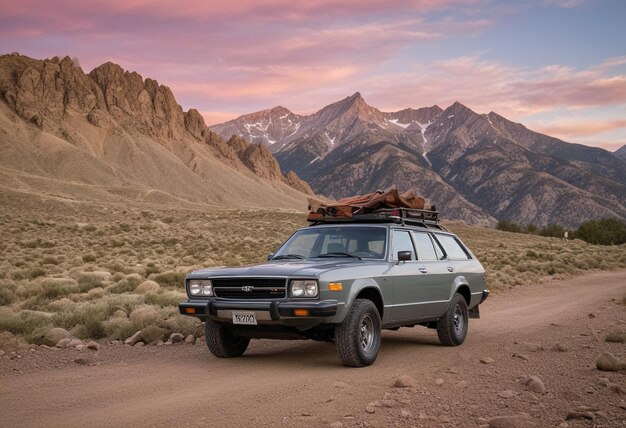 Ai generated Exploring the Rockies AMC Eagle Wagon Adventure