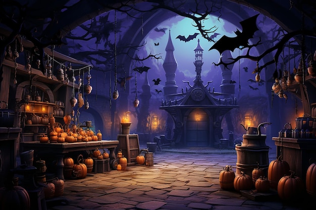 Ai generated halloween background image