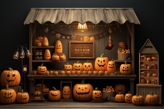 Photo ai generated halloween background image