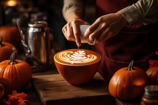 AI generated halloween coffee making
