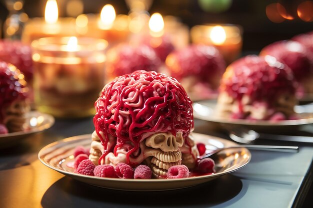 AI generated halloween dessert