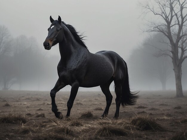 Photo ai generated horses picture