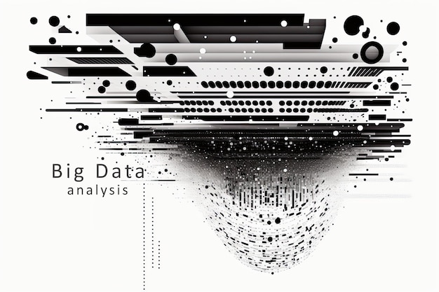 AI создал иллюстрацию визуализации больших данных Концепция информационной аналитики