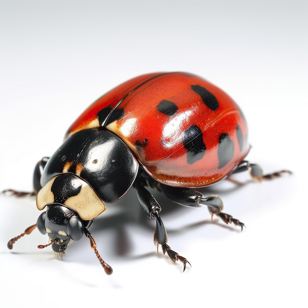 Ai generated Illustration ladybug on white isolated background