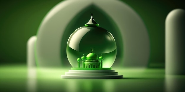 Ai generated illustration of muslim mosque