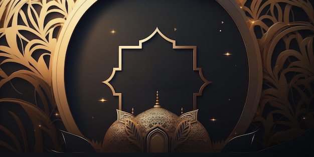 Ai generated illustration of muslim mosque