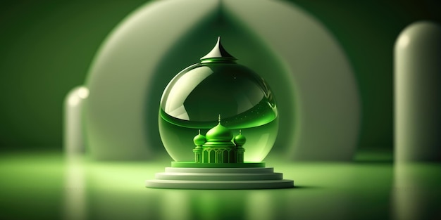 Ai generated illustration of muslim mosque