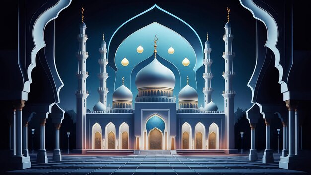 Ai generated illustration of muslim mosque