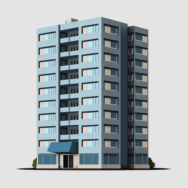 ai generated Illustration New modern apartment block