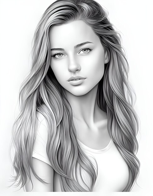 ai generated illustration portrait young girl 665346