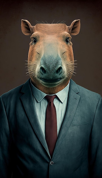 AI generated illustration of a rat in a suit