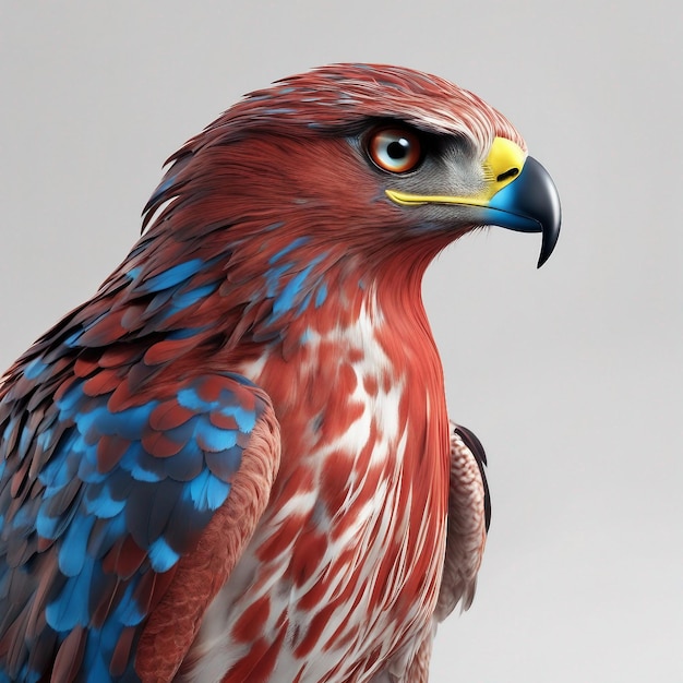 An ai generated illustration of a red hawk