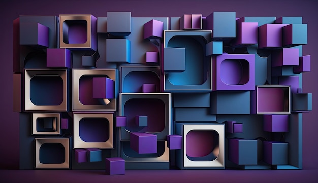Искусственный интеллект создал иллюстрацию комнаты с различными ярко окрашенными блоками и кубиками