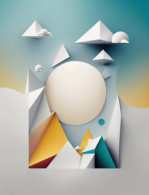 Ai generated illustration sleek triangular design stands tall