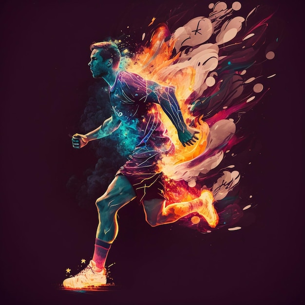 AI Generated Illustration Soccer Player