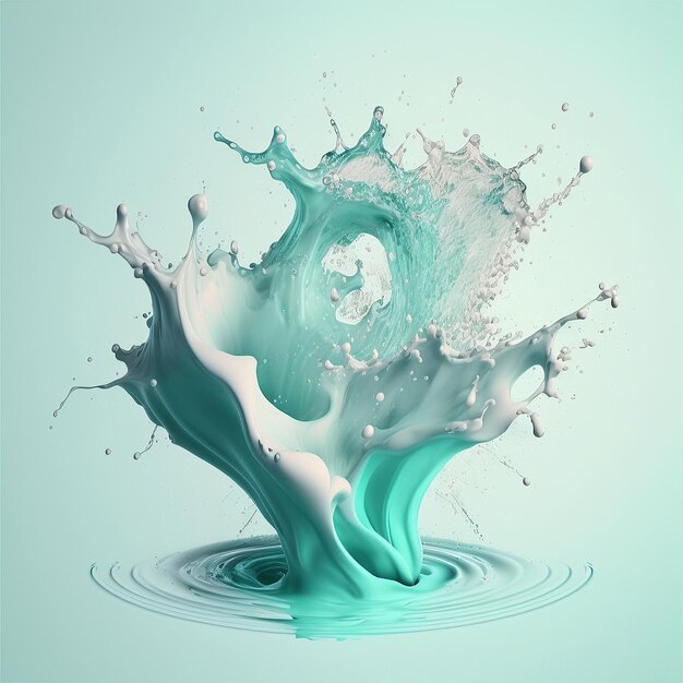 Ai generated illustration splash of milk