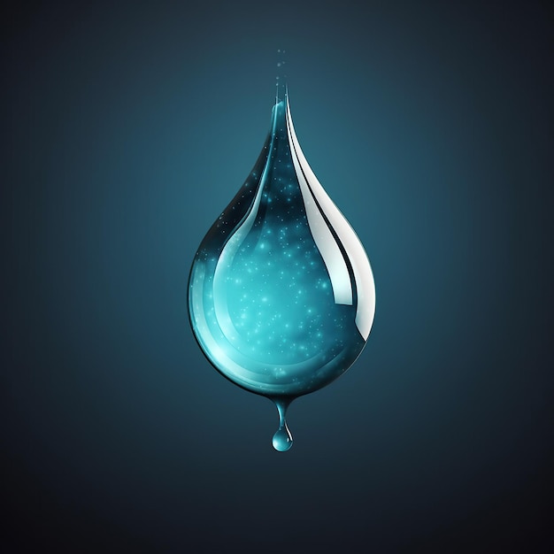 Ai generated illustration World Water Day concept with world in clean water drop on and fresh water