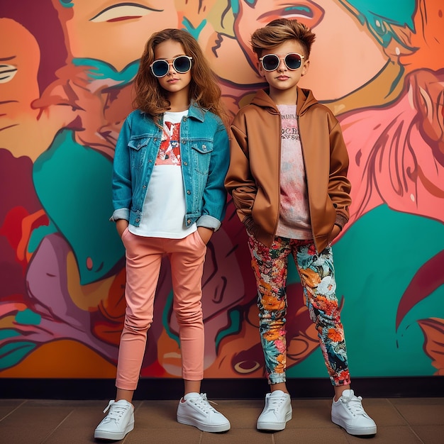 AI Generated image of beautiful kids illustration