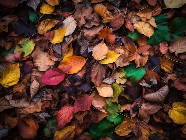 An AI generated image of fallen leaves