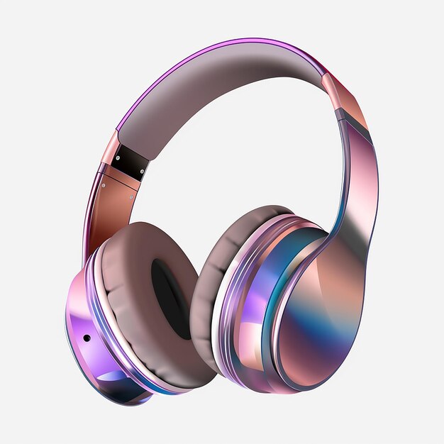 AI generated image of lightening headphone on white background